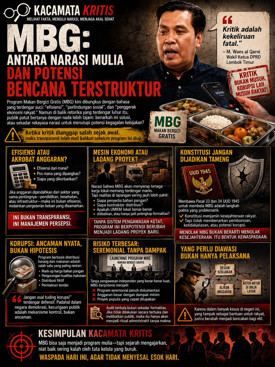 MBG: ANTARA NARASI MULIA DAN POTENSI BENCANA TERSTRUKTUR